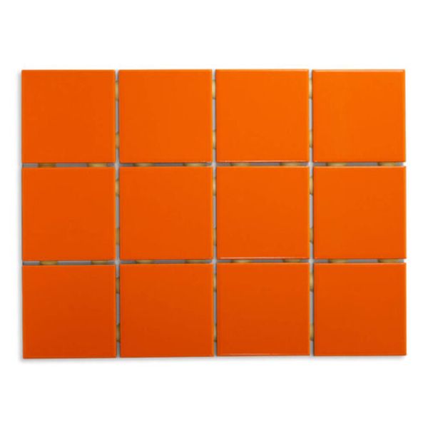 Revestimento Extra Telado Laranja Bold Brilhante 10X10cm 1,95m2 (Lote 14)