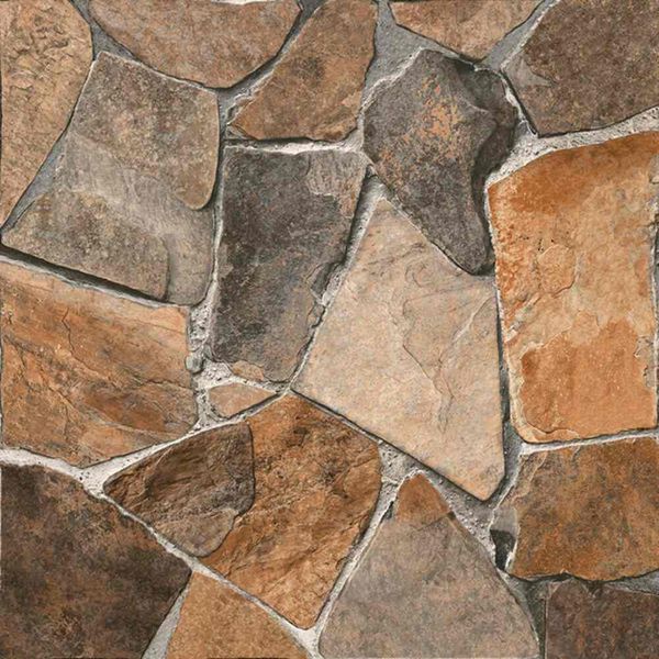 Piso Piedra Plus Retificado Rústico Marrom 60x60cm 2,50m2 (Lote 48)