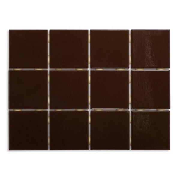 Revestimento Extra Telado Catano Bold Brilhante Marrom 10X10cm 1,95m2 (Lote DIVERGENTE)