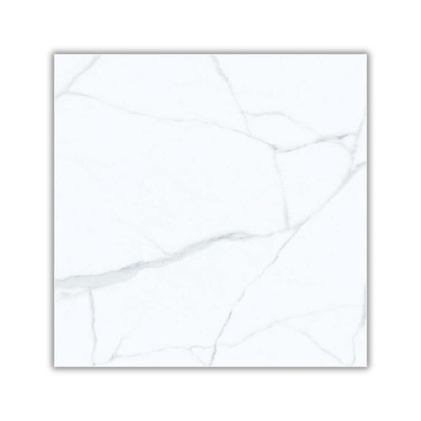 Piso Statuário Retificado Polido Branco 60x60cm 2,48m2 (Lote 501)