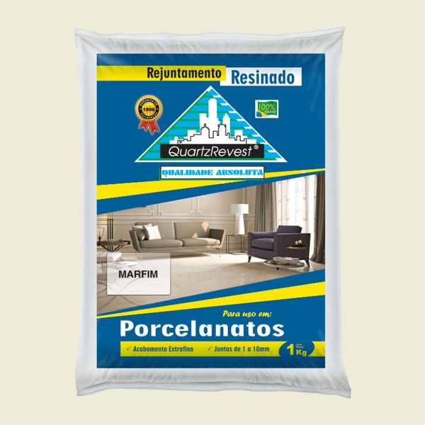 Rejunte Resinado 1kg Quartz Revest Rejunte Resinado Marfim 1kg Quartz Revest
