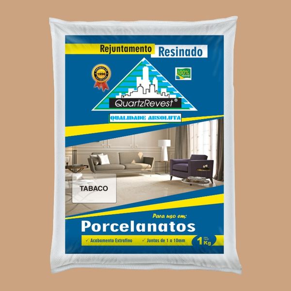 Rejunte Resinado 1kg Quartz Revest Rejunte Resinado Tabaco 1kg Quartz Revest