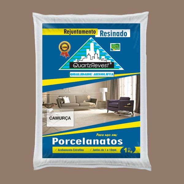 Rejunte Resinado 1kg Quartz Revest Rejunte Resinado Camurça 1kg Quartz Revest
