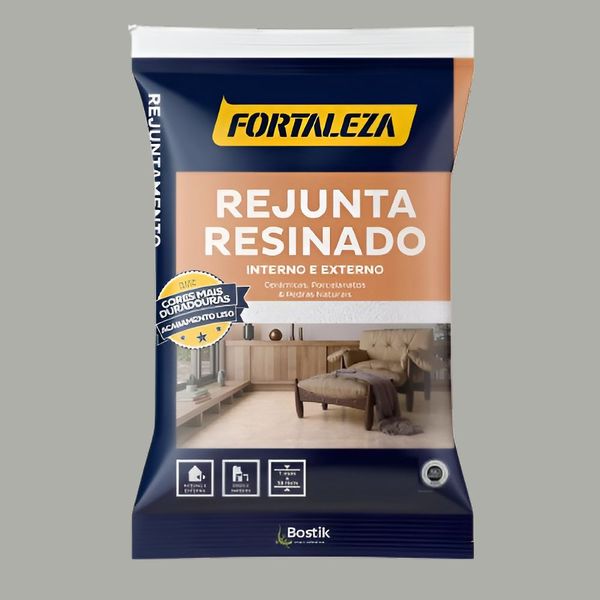 Rejunte Resinado Porcelanato 1kg Fortaleza Rejunte Resinado Porcelanato Cinza 1kg Fortaleza