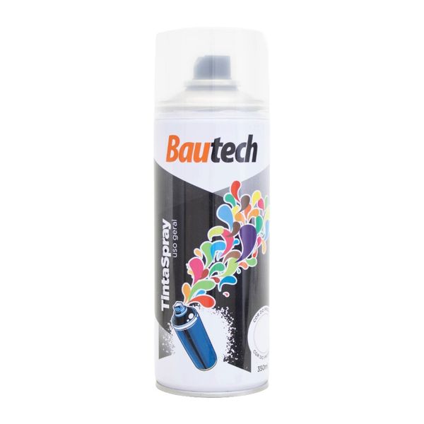 Tinta Spray Uso Geral Verniz Transparente 350ml Bautech
