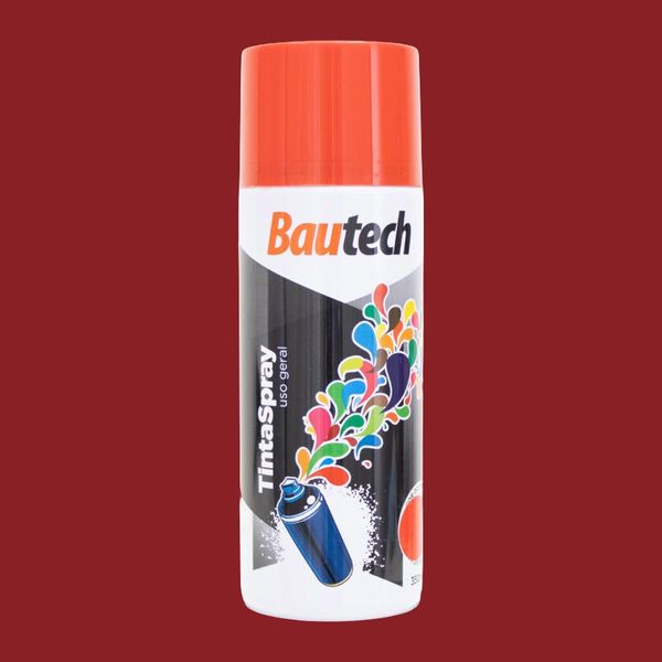 Tinta Spray Uso Geral Alto Brilho 350ml Bautech Tinta Spray Uso Geral Alto Brilho Vermelho 350ml Bautech