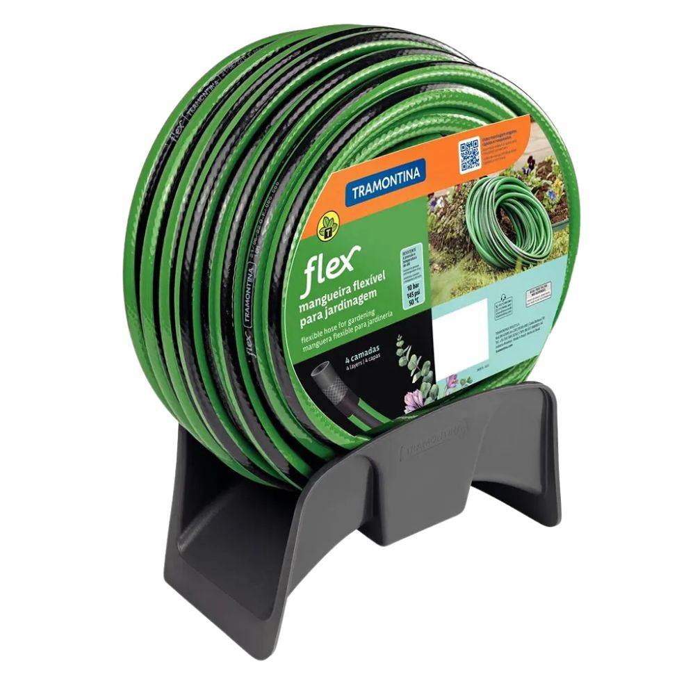 Mangueira Flexível Engate e Suporte para Jardim 1/2" x 2mm Tramontina